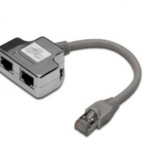 SDOPPIATORE SCHERMATO PER CAT. 6 PER 2 LINEE RJ45 (LK8261)