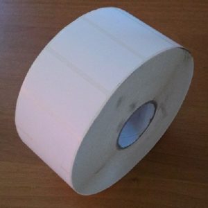 ETICHETTE MODULO CONTINUO 57X30mm (ROTOLO DA 2700 ETICHETTE) IN POLIESTERE BIANCO OPACO CON COLLANTE