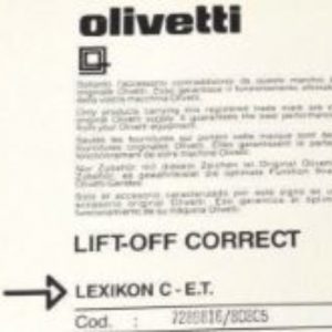NASTRO LIFT-OFF OLIVETTI LEXIKON C- E.T. COD. 7289816/80805 CONF. 6PZ.